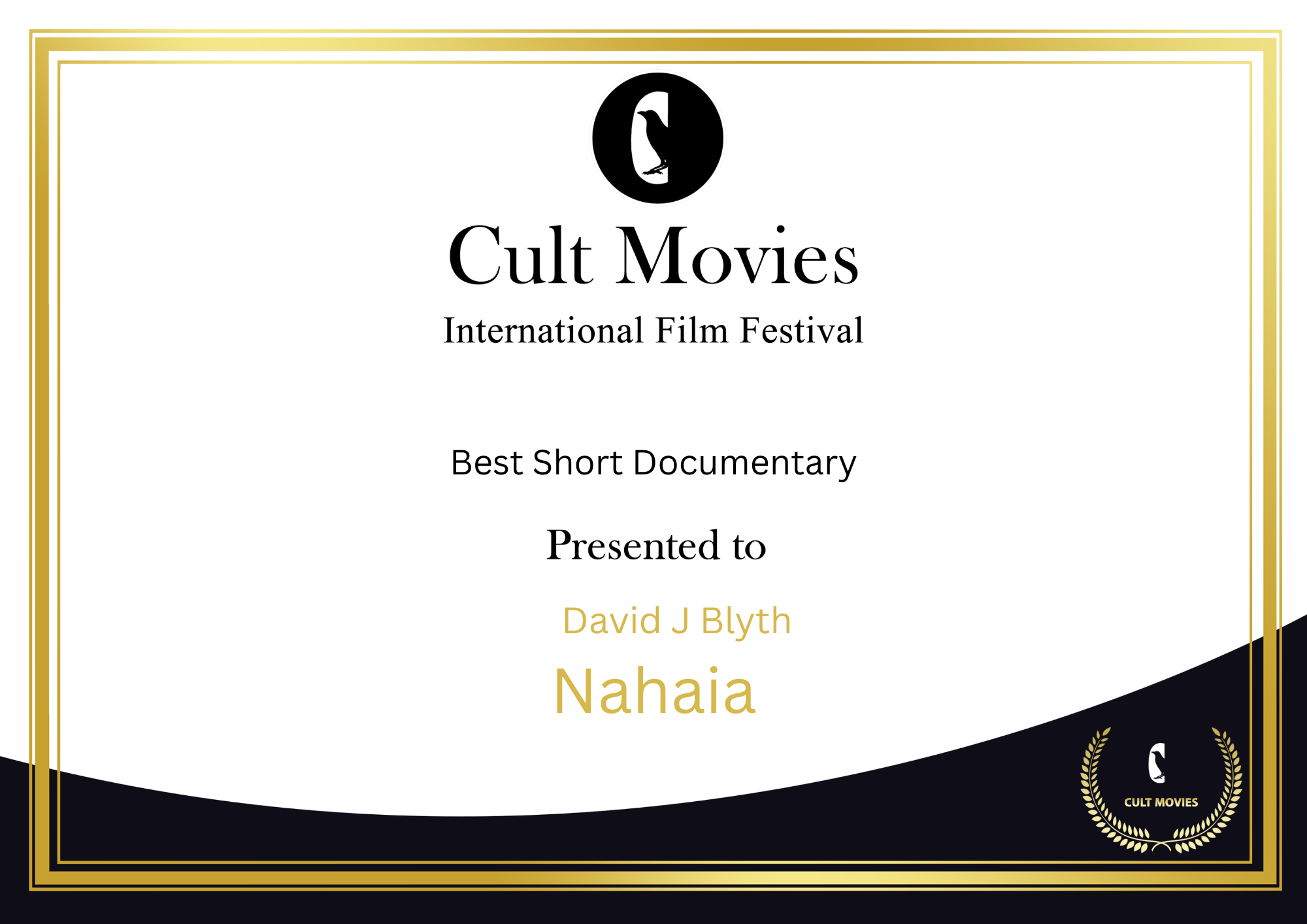 Cult Movies Festival Award